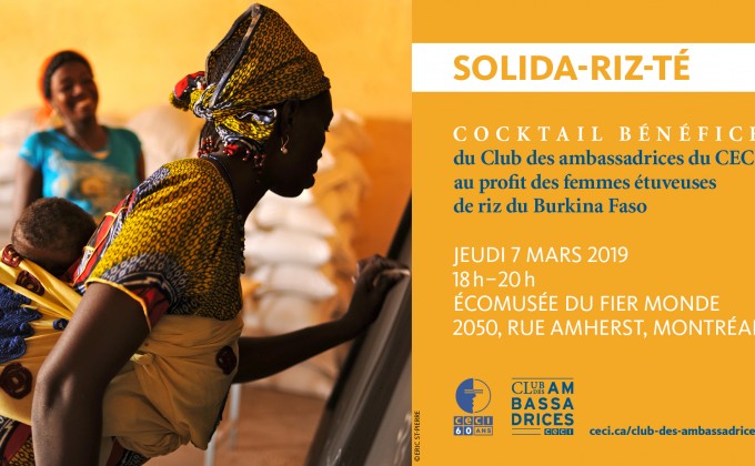 Solida-riz-té : Cocktail benéfico de las embajadoras del CECI (en francés)